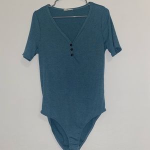 Plus size ribbed bodysuit